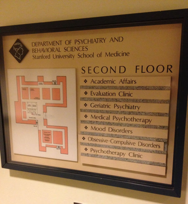 a plan of a second floor of department of psychiatry and behavioural sciences 