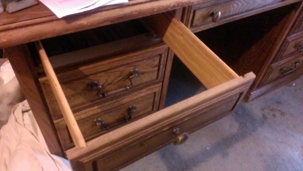 a broken drawer 