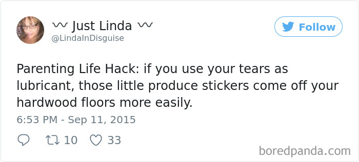 Parenting Hack Tweet