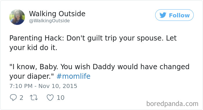Parenting Hack Tweet