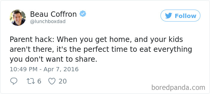 Parenting Hack Tweet