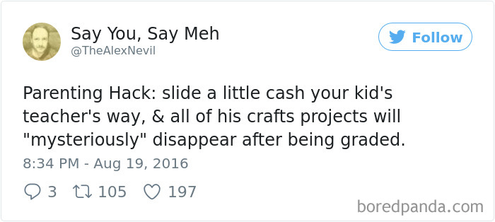 Parenting Hack Tweet