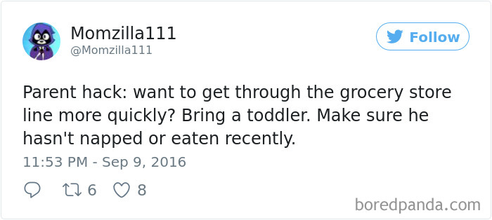 Parenting Hack Tweet