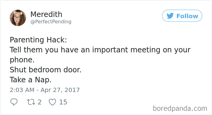Parenting Hack Tweet