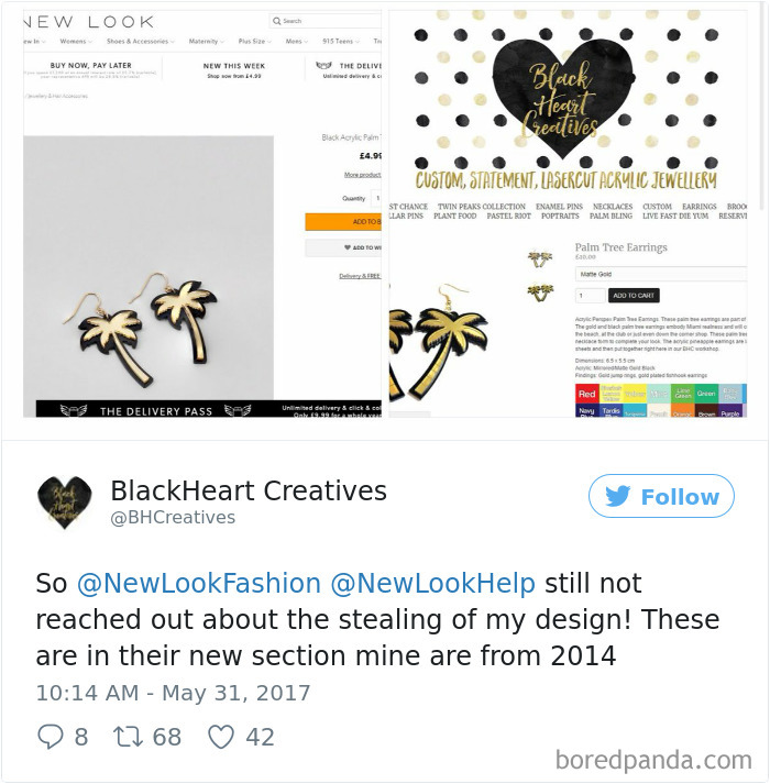 Company Copying Artist's Design