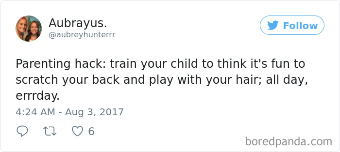 Parenting Hack Tweet