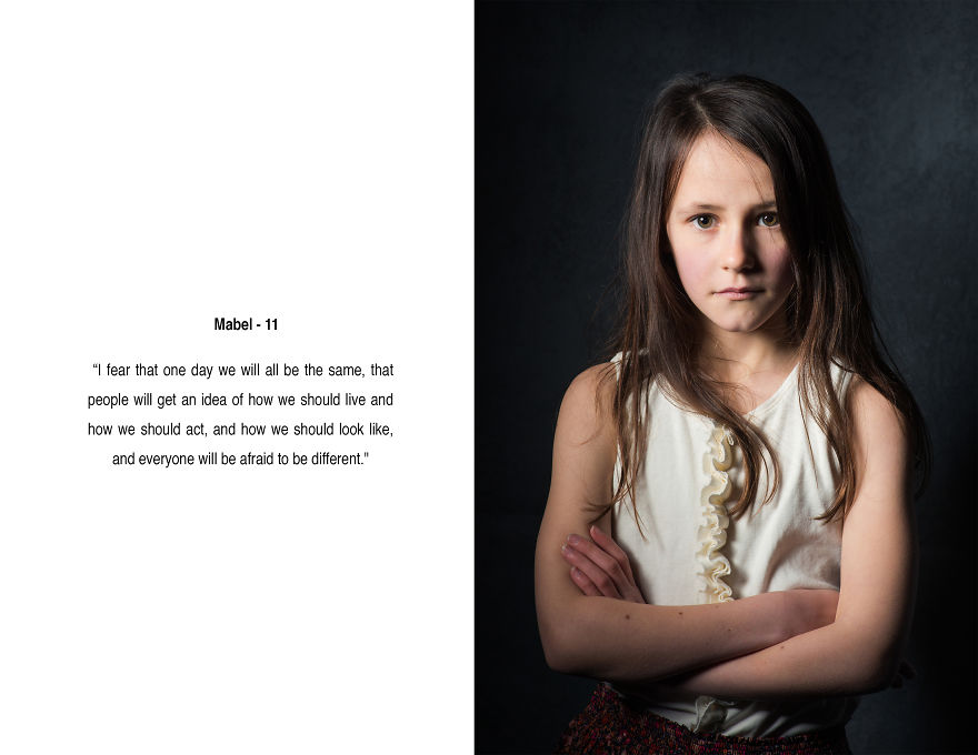 I Created A Portrait Series Of Girls Between 10 And 12 And Asked Them Questions About Their Lives