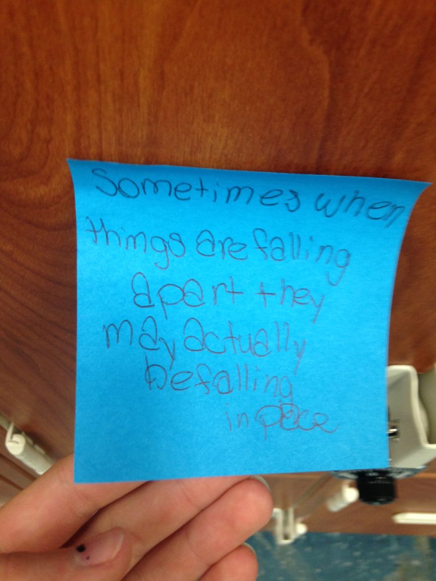 Students In My School Covered It's Lockers With Supportive Post-It Notes After 12th Grader Committed Suicide