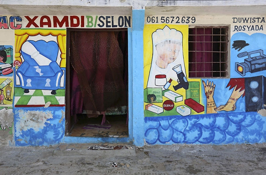 Artist Turns Façades Of Small Businesses Into Works Of Art In Somalia Artist Turns Façades Of Small Businesses Into Works Of Art In Somalia