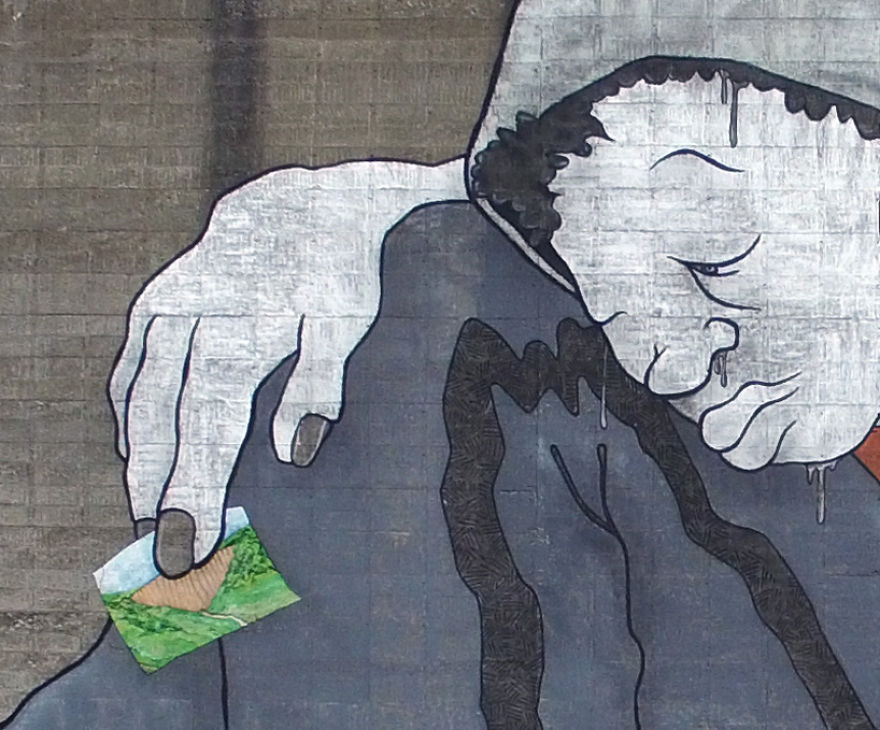 Artists Made A Mural On An Abandoned Dam To Represent Refugees In France Artists Made A Mural On An Abandoned Dam To Represent Refugees In France