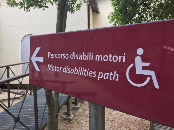 "Motor disabilities path" sign 