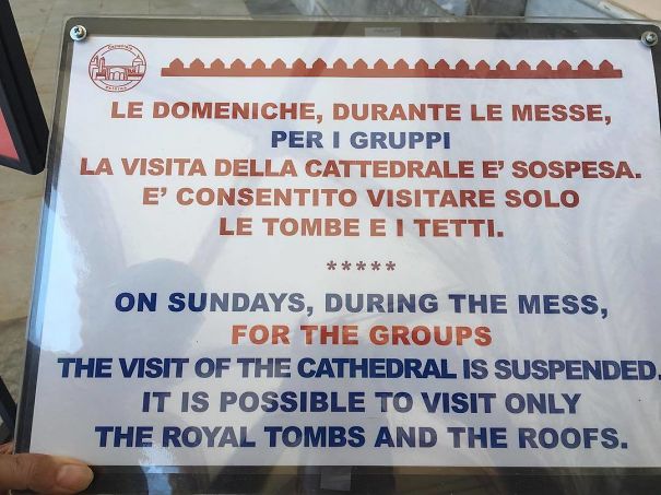 Wrong translated church sign 