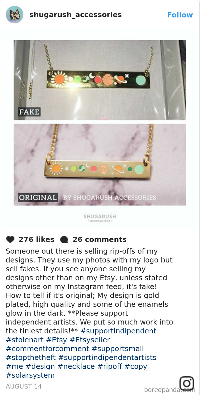 Someone Out There Is Selling Rip-Offs Of My Designs