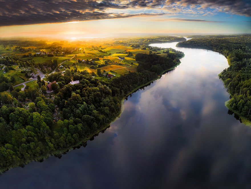 Early Morning In Moletai District