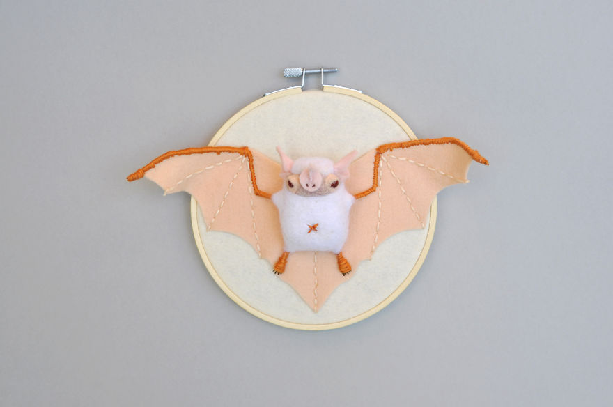 I Made These Faux Bat Taxidermies By Needle Felting And Hand Embroidery I Made These Faux Bat Taxidermies By Needle Felting And Hand Embroidery