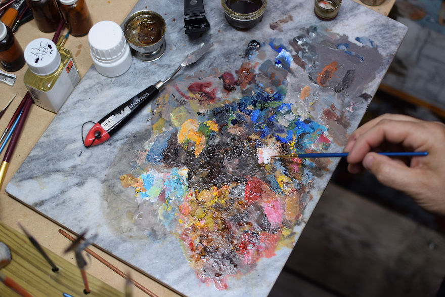 It Took My Dad 2.5 Years + Heart And Kidney Failure To Paint This, And You Have To See It In Full Size To Really Appreciate It It Took My Dad 2.5 Years + Heart And Kidney Failure To Paint This, And You Have To See It In Full Size To Really Appreciate It