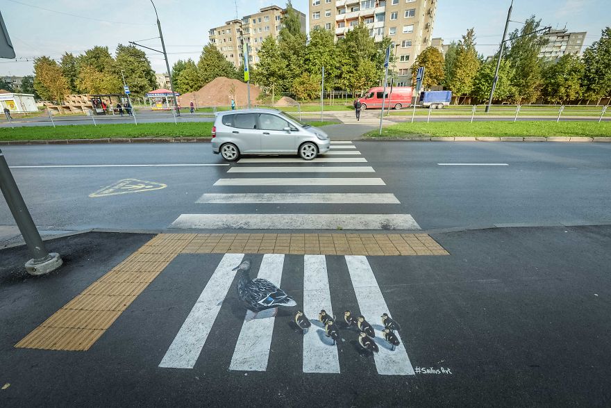 In Kaunas, Street Art Helps Preventing Accidents In Kaunas, Street Art Helps Preventing Accidents