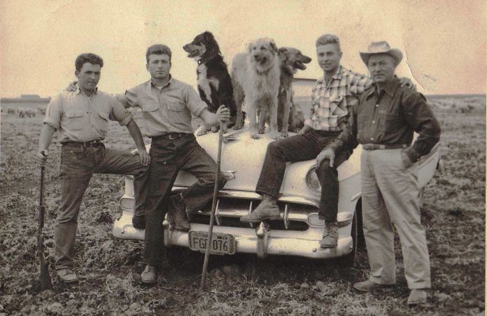 My Dad With His Nephews & His Herding Dogs