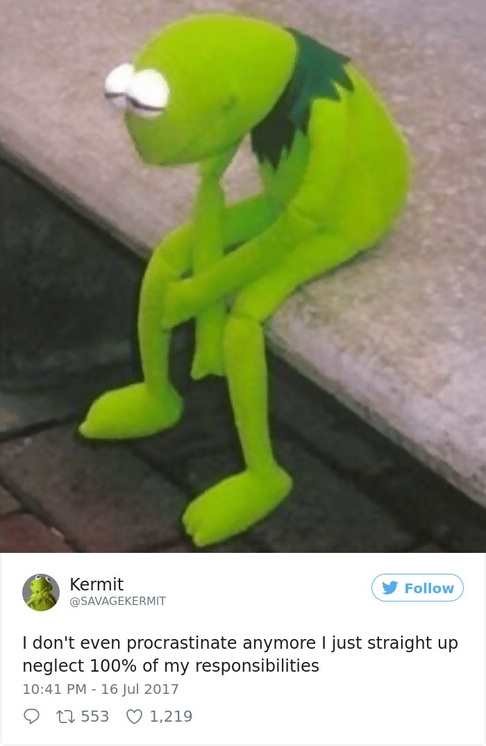 Procrastination Tweet