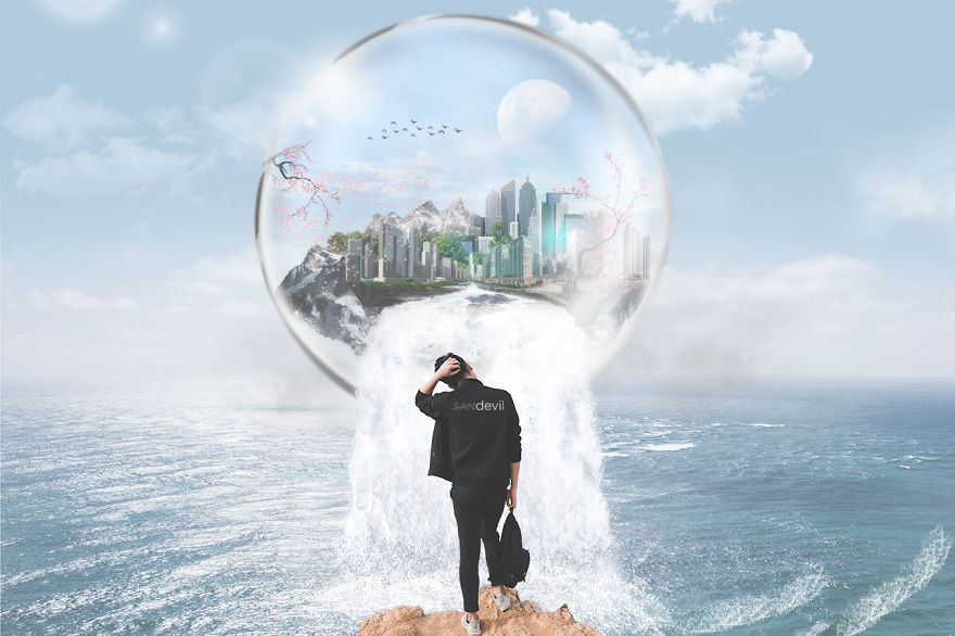 I Combined Images To Visualize The Worlds Of My Imagination