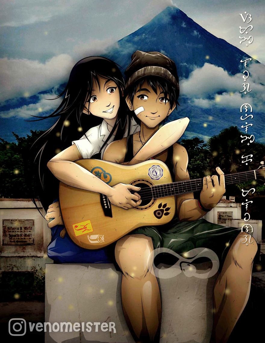 This Is Inspired By My Hometown In Bicol. There Is A Local Cemetery Where Me And My Cousins Hang Out Where You'll See The View Of The Majestic Mayon Volcano