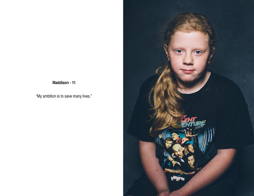 I Created A Portrait Series Of Girls Between 10 And 12 And Asked Them Questions About Their Lives