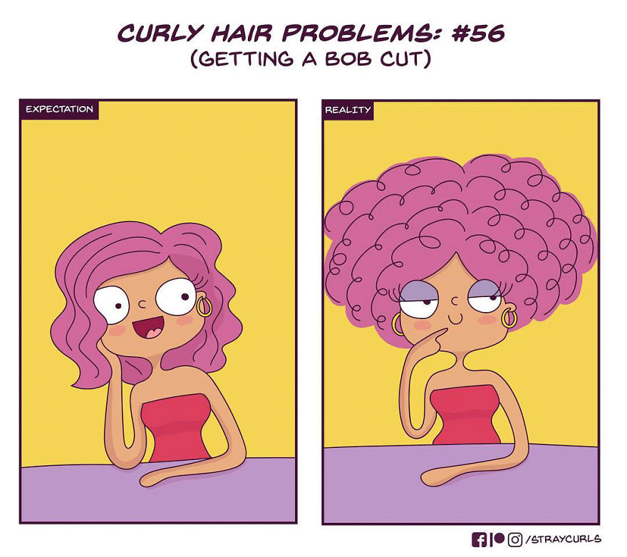 I Create Comics Based On Curly Hair Problems