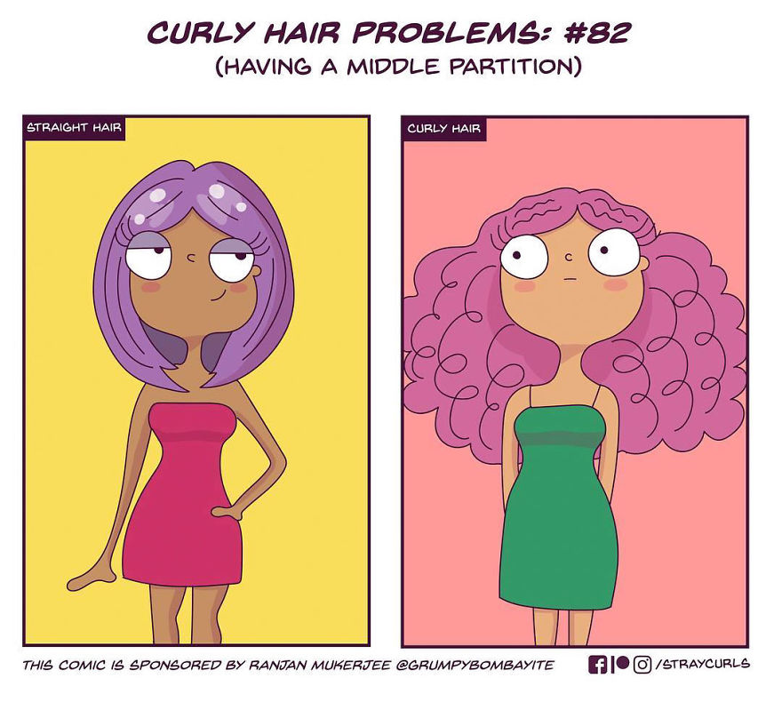 I Create Comics Based On Curly Hair Problems