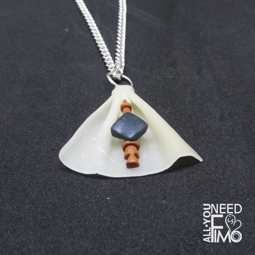 I Made This Deathly Hallows Inspired Charm Out Of Polymer Clay!