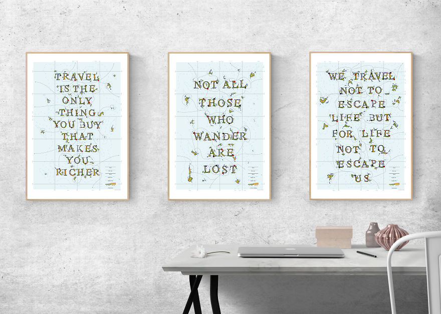 I Turn Famous Travel Quotes Into Maps