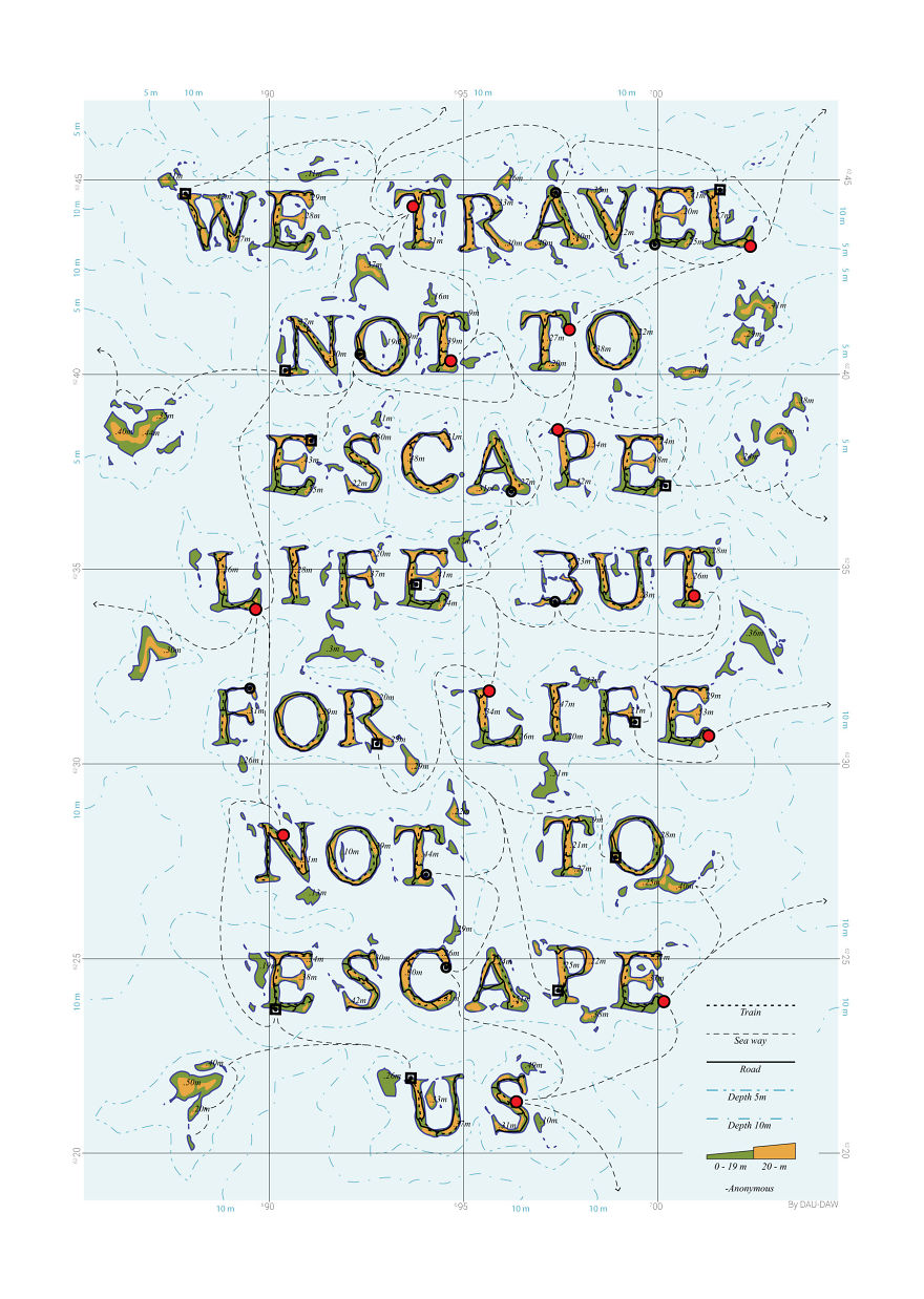 I Turn Famous Travel Quotes Into Maps