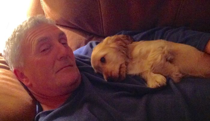 First Bonding Time, A Tired First Day For Us Both In St. Andrews. Alfie