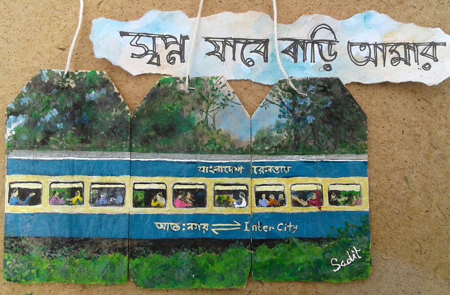 I Paint Intricate Scenes On Teabags I Paint Intricate Scenes On Teabags