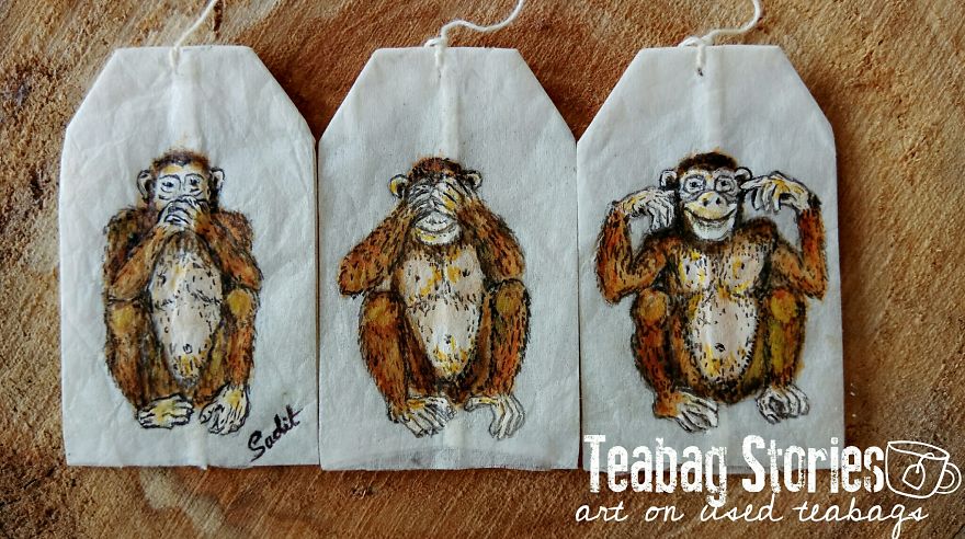 I Paint Intricate Scenes On Teabags I Paint Intricate Scenes On Teabags