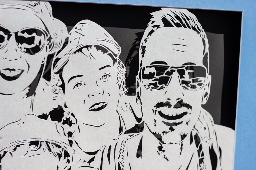 I Cut Them Faces And Put In Big 3d Frame