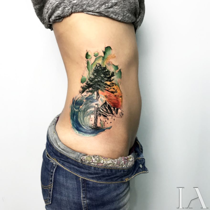 Nature Itself With All Of Its Colors By Turkish Tattoo Artist