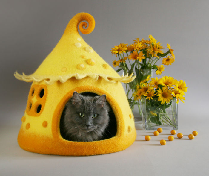 I Create Fairy Felt Houses For Cats