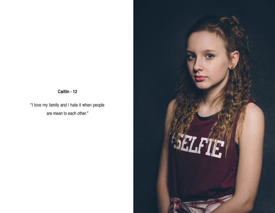 I Created A Portrait Series Of Girls Between 10 And 12 And Asked Them Questions About Their Lives