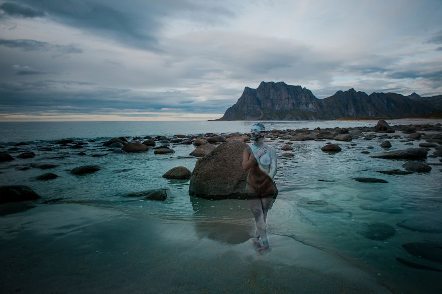Lofoten Landscapes In Human Bodies By Artist Vilija Vitkute