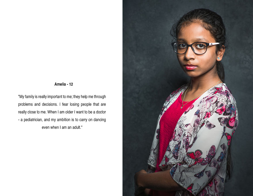I Created A Portrait Series Of Girls Between 10 And 12 And Asked Them Questions About Their Lives