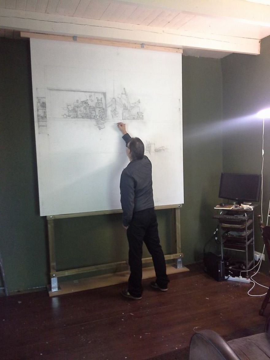 It Took My Dad 2.5 Years + Heart And Kidney Failure To Paint This, And You Have To See It In Full Size To Really Appreciate It It Took My Dad 2.5 Years + Heart And Kidney Failure To Paint This, And You Have To See It In Full Size To Really Appreciate It