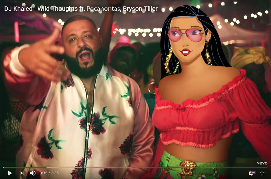 Pocahontas As Rihanna - Wild Thoughts