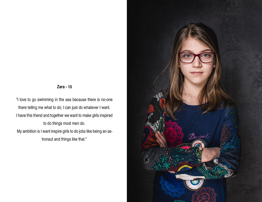 I Created A Portrait Series Of Girls Between 10 And 12 And Asked Them Questions About Their Lives