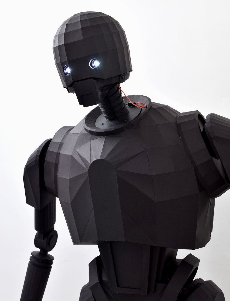 We Made A Moving, Life-Size Star Wars K-2so Robot From Paper