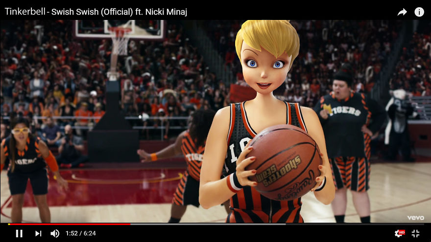 Tinkerbell As Katy Perry - Swish Swish