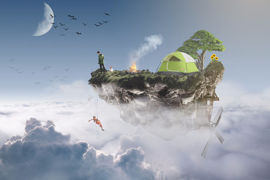 I Combined Images To Visualize The Worlds Of My Imagination