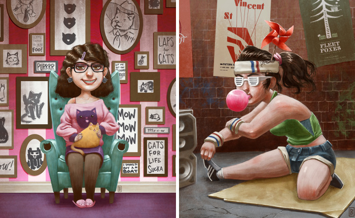 I Illustrated My Wife Every Day For A Month For Her Birthday Present