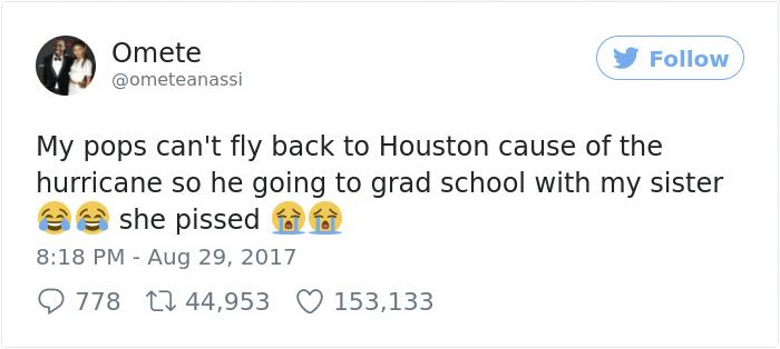 Dad Gets Stranded At Daughter's College Because Of The Flood, Decides To Annoy Her In The Most Hilarious Way