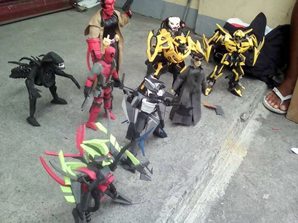 Filipino Man Turns Old Flip Flops Into Action Figures, And The Result Is Quite Impressive Filipino Man Turns Old Flip Flops Into Action Figures, And The Result Is Quite Impressive