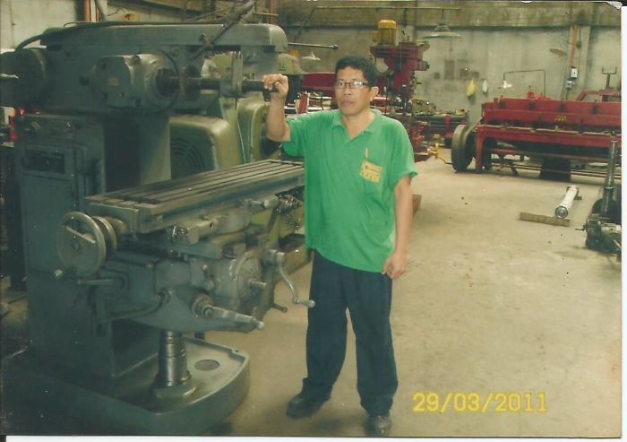 My Dad, With His Serious Job When It Comes To Welding.